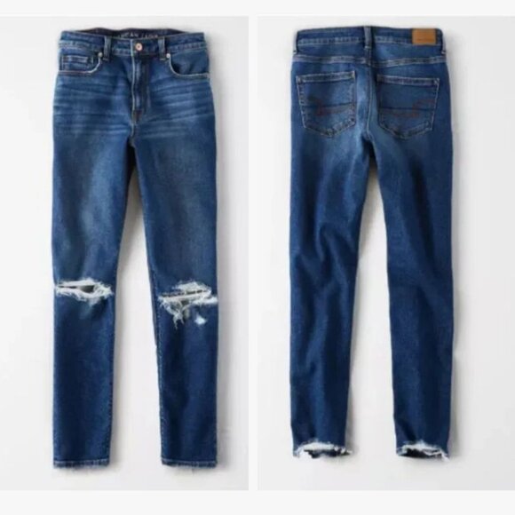 American Eagle - Curvy Mom Jean Stretch 2321 | Size 6 Short | Breezy Blue - Picture 1 of 15